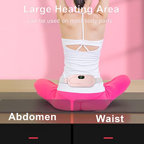 Heating Pad Portable Cordless Electric Waist Belt Device Fast Heating Heat Levels, 4 Massage Modes for Back Pain Relief Belly Pain Relief, Heating Pad Waist Belt for Girls and Women