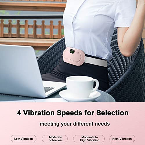 Heating Pad Portable Cordless Electric Waist Belt Device Fast Heating Heat Levels, 4 Massage Modes for Back Pain Relief Belly Pain Relief, Heating Pad Waist Belt for Girls and Women