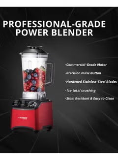 High Speed Professional Commercial Blender 1800Watts Copper Motor Unbreakable PC 2.0L Jar